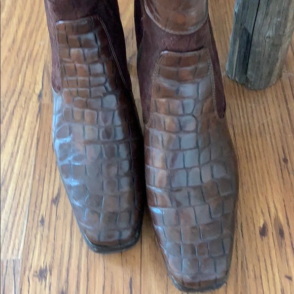 SOLD Pierre Dumas chocolate brown Boots Sz 8 - Picture 3 of 8
